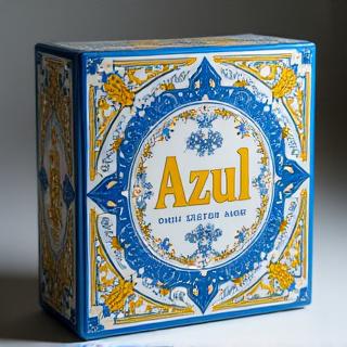Scatola del gioco Azul, un gioco di piazzamento tessere artistiche.